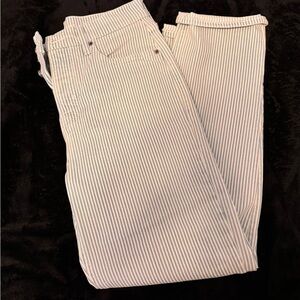 Printed straight leg jeans